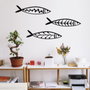 Wallity Hamsi Set de 3 Esculturas de Pared de Metal Negro